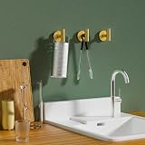 YUET 2 Pcs Bathroom Towel Hook Heavy Duty 10kg SUS304 Brushed Brass view 6