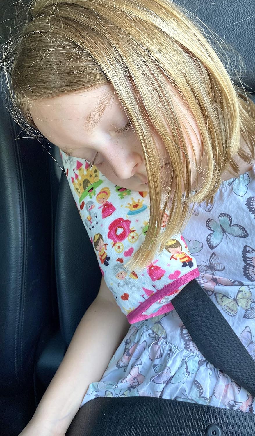 HECKBO princess prince car seatbelt pillow for children, machine washable - Image 4