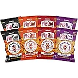 PigOut Pigless Pork Rinds, Variety Pack | Plant Based, High Protein, Low Calorie | Gluten Free, Kosher, Non-GMO | 1oz Snack B