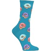 Hot Sox Women's Fun Food &amp; Drink Novelty Crew Socks (1-Pair)