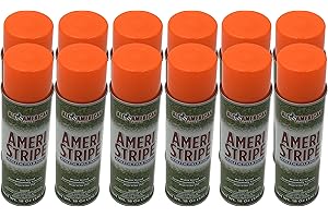 Ameri-Stripe Orange Athletic Field Paint - 1 Case (12 Cans) 18 oz. of Paint per Can