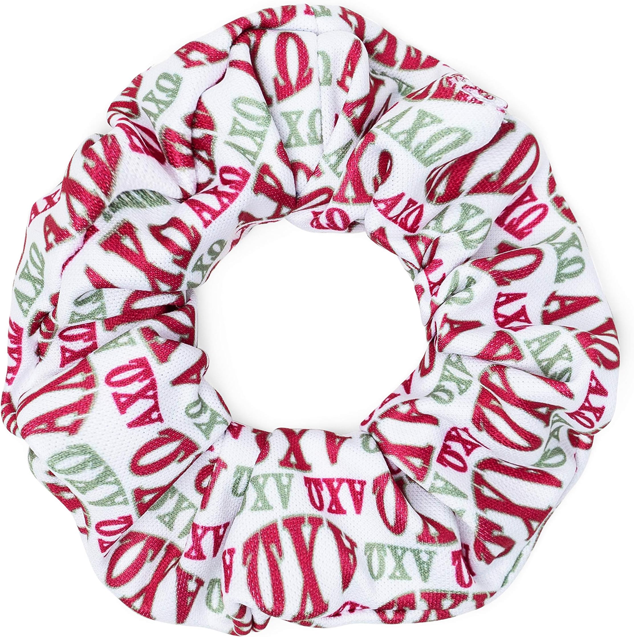 Alpha Chi Omega Sorority Scrunchies Officially Licensed Greek Letters Print Ponytail Holders Scrunchie King Made in the USA