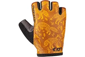 Garneau Adult Kid Ride Cycling Gloves, Animal/Brown, 6