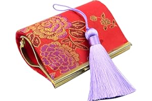 Makhry 8pcs 16cm/6.28 inch Cute Chunky Tassels Soft Elegant Handmade Silky Floss Tassels with 2.75 Inch Cord Loop and Chinese Knot for Woman Earrings, Jewelry Making, Souvenir, (Violet)