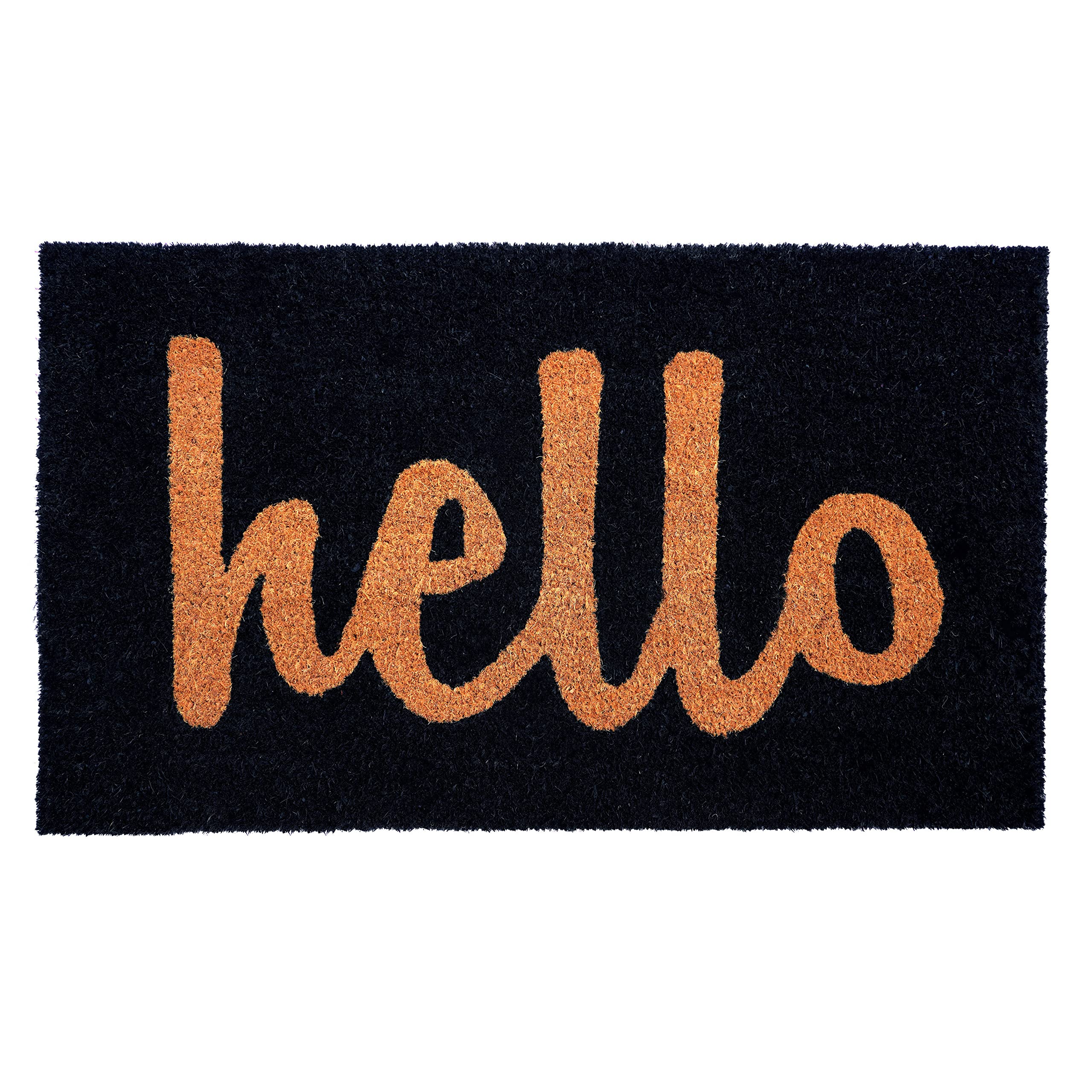 Calloway Mills Script Hello Doormat (Black/Natural, 30" x 48") Image