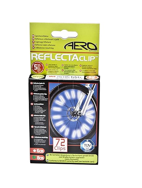 Aero Sport® 3M Scotchlight ReflectaClipTM 72 Stück Speichensticks Speichenreflektor Sicherheit für Fahrrad