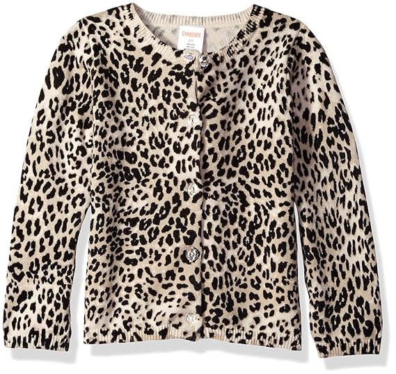 girls leopard print cardigan