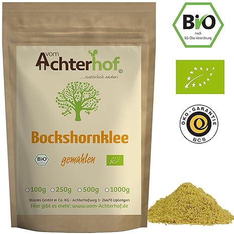 Bockshornklee gemahlen BIO (250g) | Bockshorn-Tee| Bockshornkleesamen Pulver | Ideal als Tee oder Gewürz | Fenugreek Seeds Po