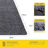 Abaseen Shaggy Rug Dark Grey 60x110 cm Modern Non-Slip Thick Pile view 2