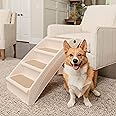 PetSafe CozyUp Folding Pet Steps - Pet Stairs for Indoor/Outdoor at Home or Travel - Dog Steps for High Beds - Built-in Safet