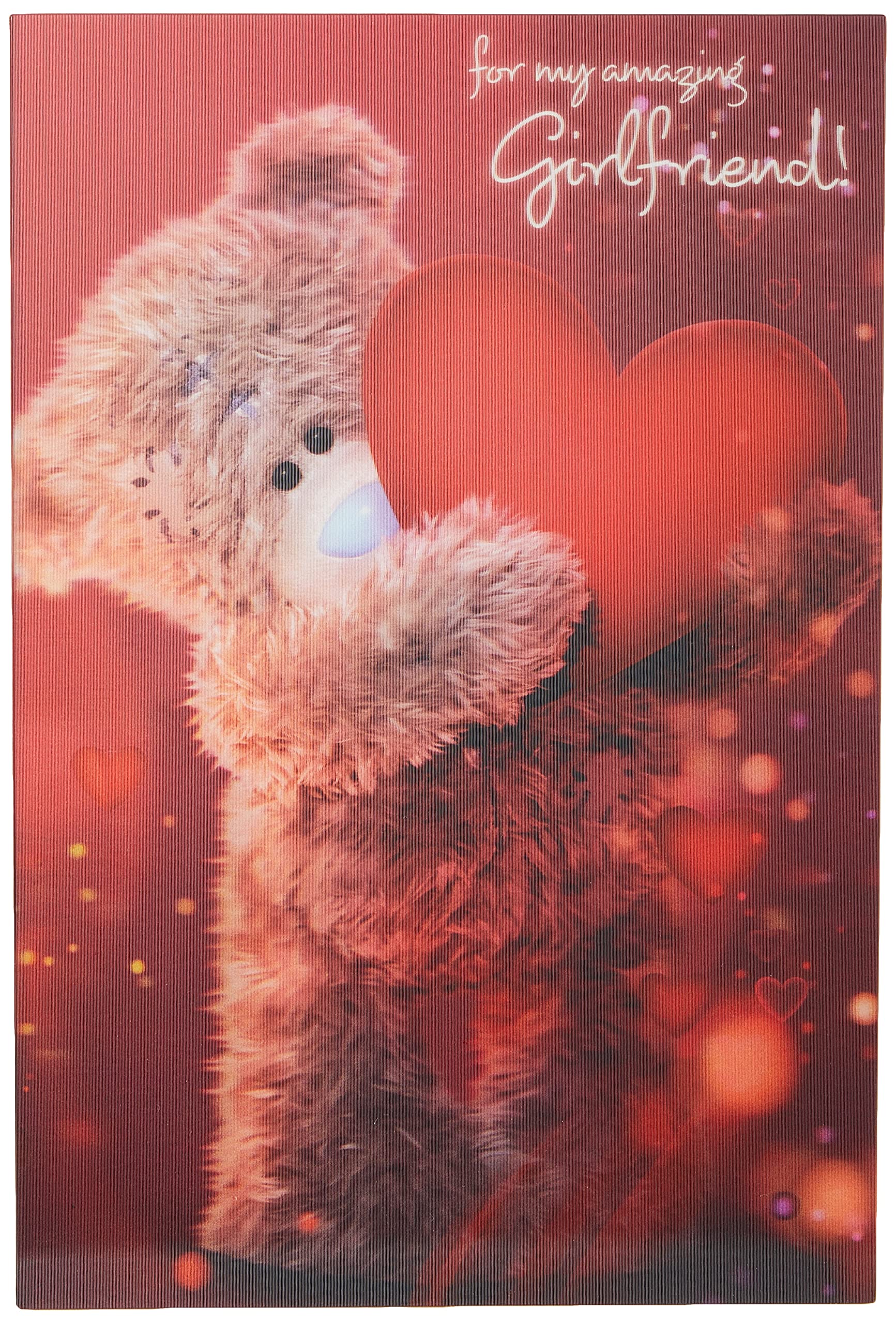 Me to You 3D Lenticular Tatty Teddy Girlfriend Birthday Greetings Card