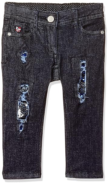 Baby Girls Jeans (UGJN5216_Mid Blue_12-18 Months)