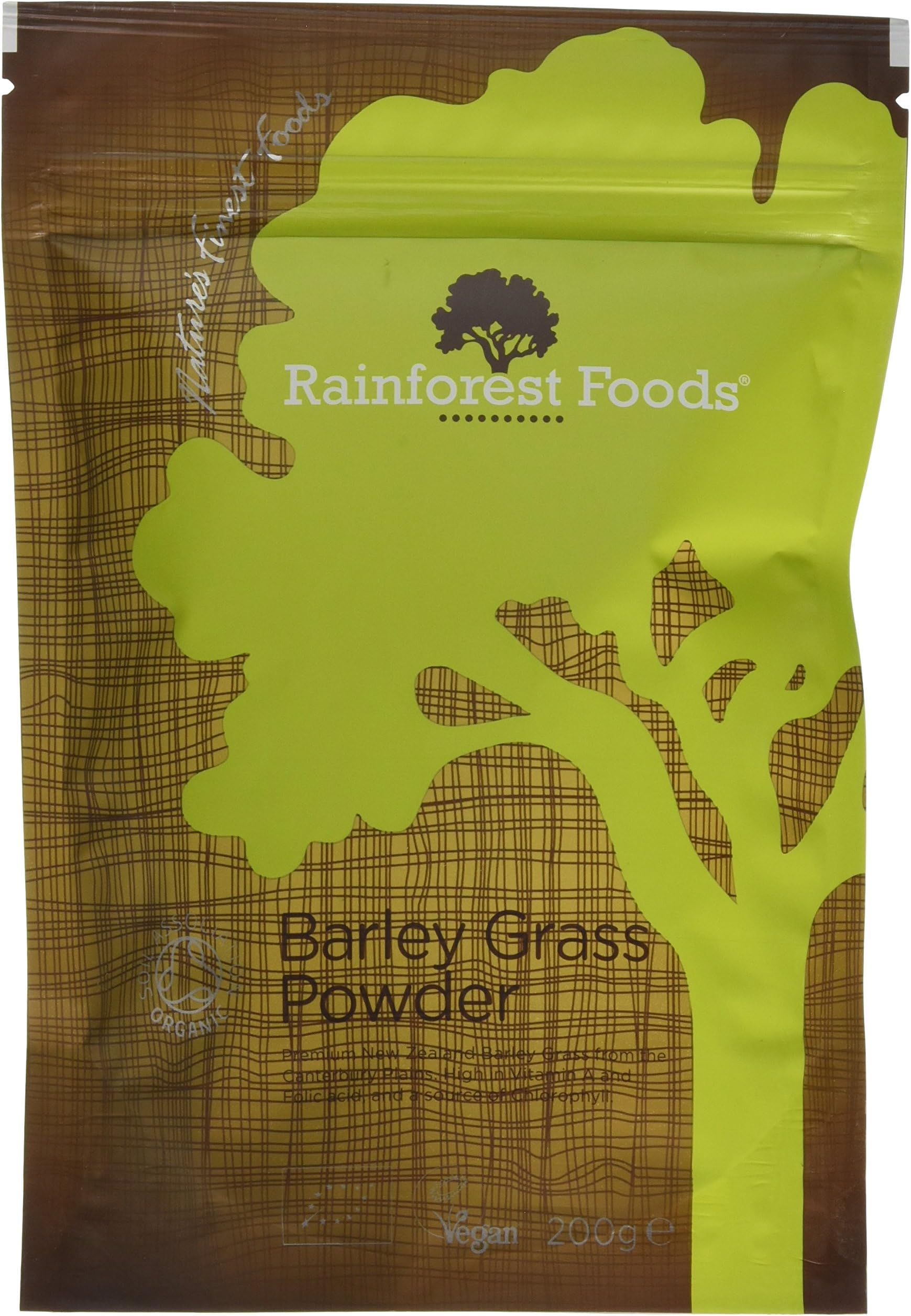 Rainforest FoodsNz Barley Grass Powder 200 g (Pack of 6)