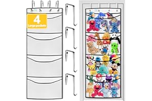 Zebricolo,stuffed animal storage,The solution you have been looking for,stuff animal organizer,Holds a lot,toy storage,Way better than the ceiling hammocks,over the door,stuffy storage,White+Black