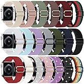 DMIGADIGLO Stretchy Nylon Band Compatible with Apple Watch Band 38mm 40mm 41mm 42mm 44mm 45mm 46mm 49mm Women Men, Adjustable Sport Elastic Replacement Strap for iWatch Series 10 9 8 7 6 5 4 3 2 1 SE