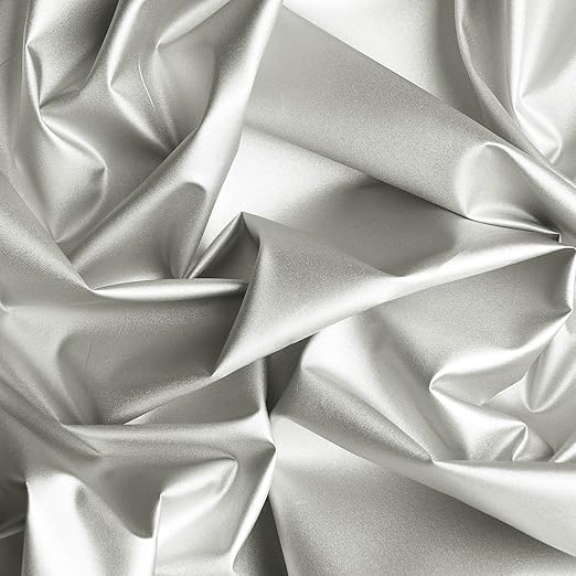 Silbergewebe - metallbeschichtetes Polyamidgewebe, reflektiert Licht und Wärme - Meterware
