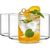 LUXU Thin Whiskey Glasses 15 oz,Premium Water Glasses Set of 4,Clear Glass Cups For Water, Juice, Beer, Drinks, and Cocktails and Mixed Drinks (15 OZ)