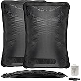 ZPO Travel Vacuum Bags with Pump, IP68 Waterproof Reusable Vacuum Compression Travel Bags with Transparent Window, Travel Pack Vacuum Kit for Carry-On Luggage, Backpack & Suitcase(2 Medium+ Pump)