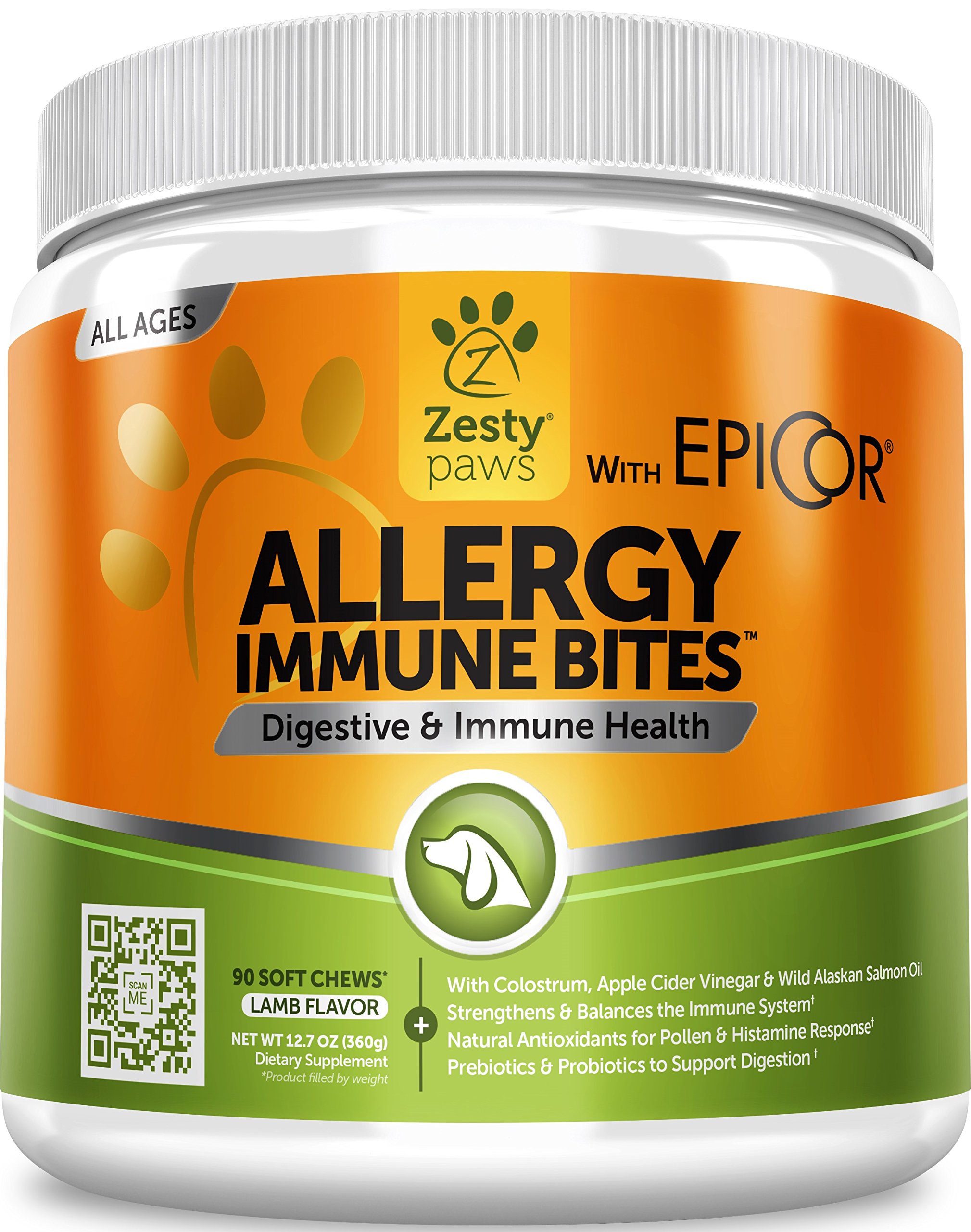 Allergy Immune Supplement for Dogs With Omega 3 Wild Alaskan Salmon