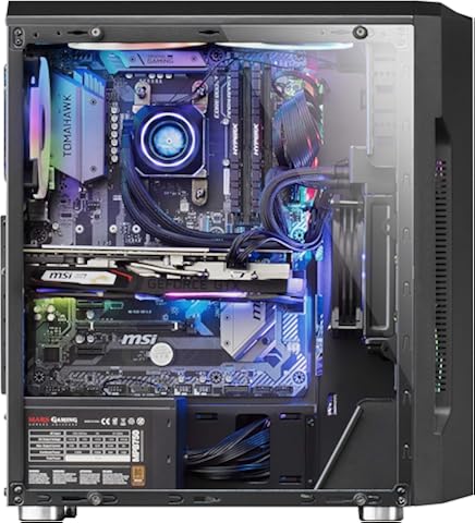 Mars Gaming MCK, Caja PC ATX, Triple Franja LED, Ventilador Trasero 12cm, Negro