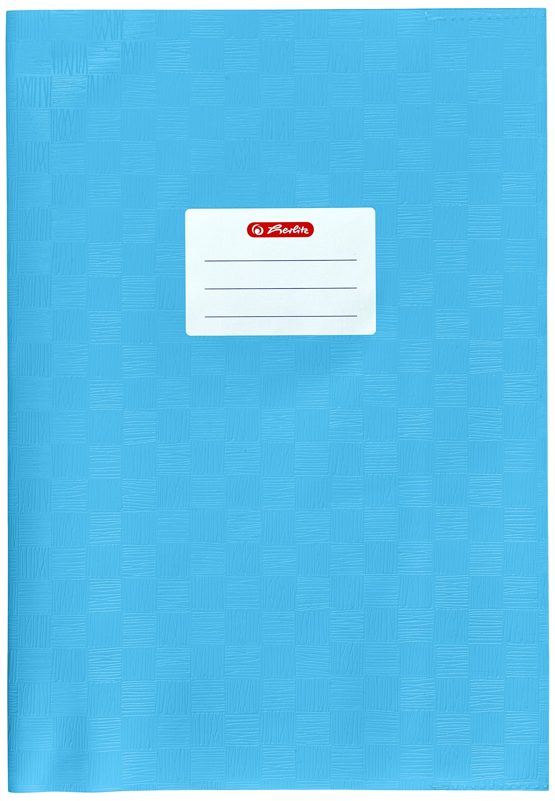 Herlitz 5204011, Book Cover A4, Raffia Fabric, Pack of 25 Yellow a4 Light Blue