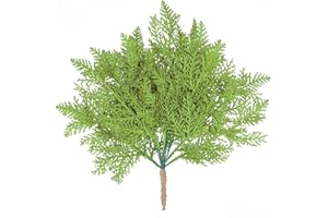 Waydress Artificial Pine Needles Christmas Floral Picks Branches Glitter Fake Floral Twig Picks for Flower Greenery Arrangements Tree Home Wreaths Holiday Decor (Green, 20 Pieces)