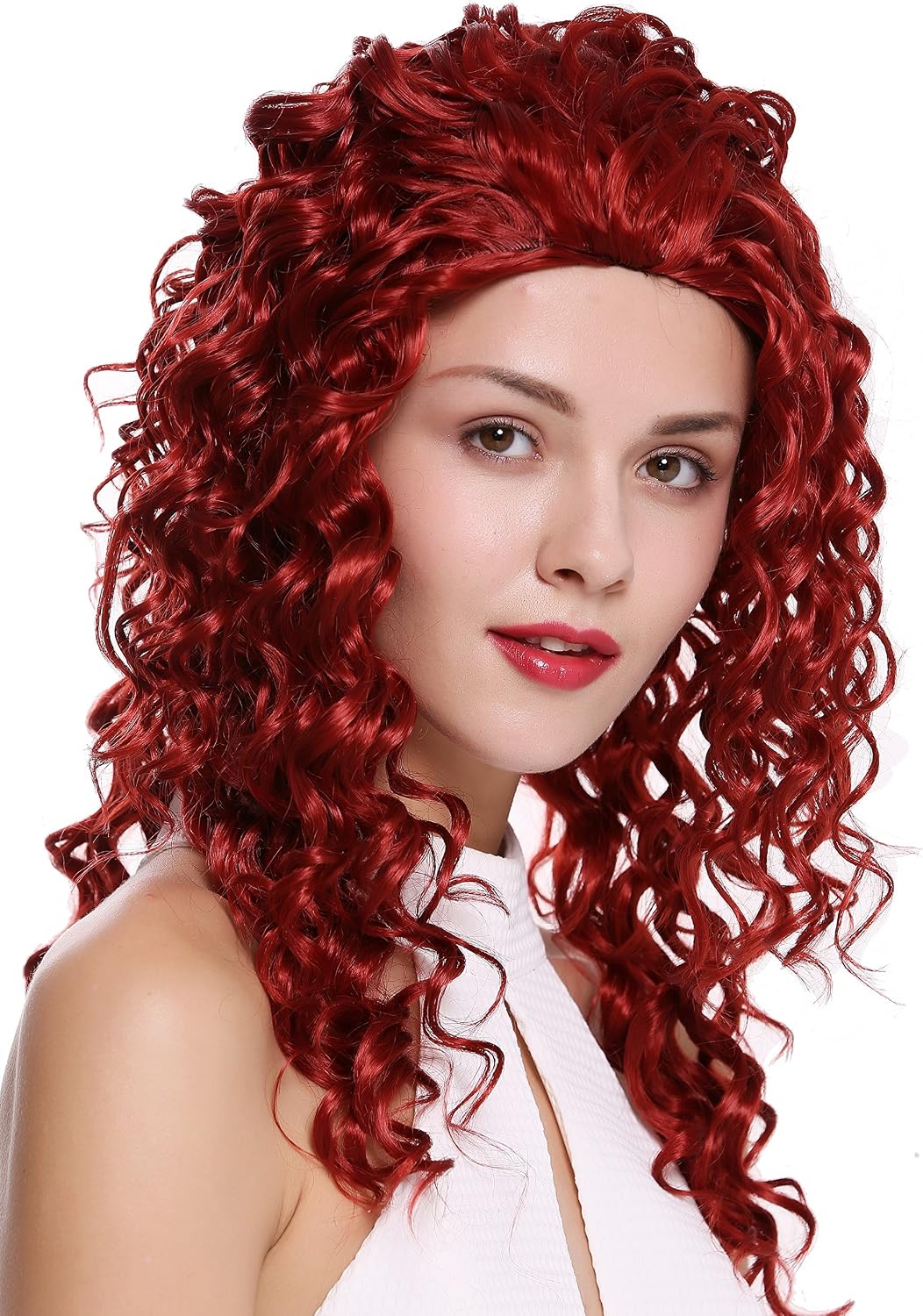 WIG ME UP - AG-137 Quality women's wig half wig 3/4 long curly curls red 21,5 inches, fiery red, Länge: ca. 55 cm - Image 3