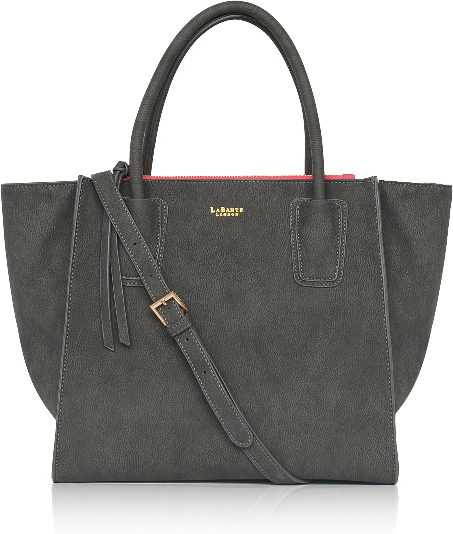 LaBante - Tote Bag Women - Demi- Grey Handbag Work Bag Leather Handbags Women | Shopper Bag Large Handbags For Women Handbags for School Vegan PU Leather