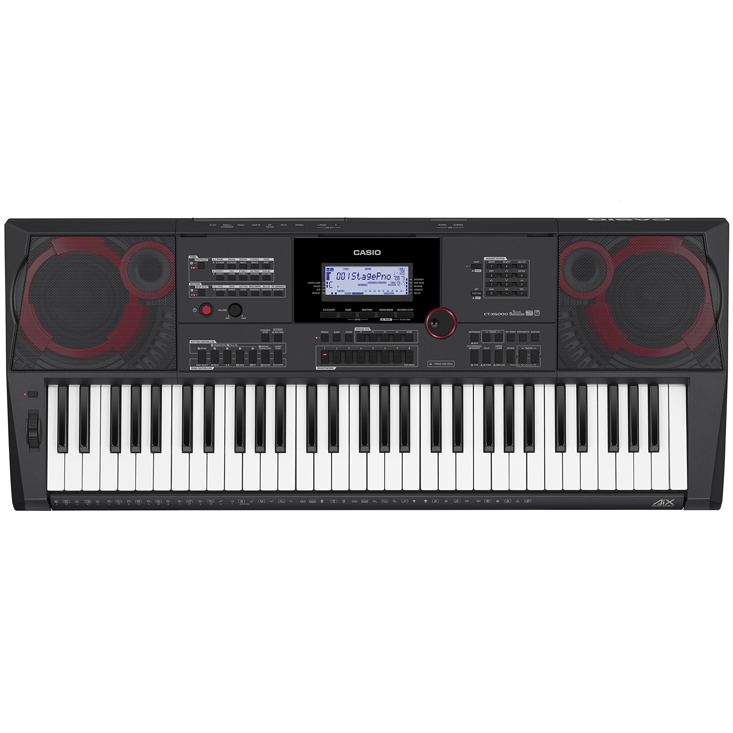 Casio CT-X5000 High Grade Keyboard with 61 Touch Response Keys - Black