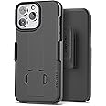 Encased DuraClip Holster Designed for iPhone 14 Pro Case with Belt Clip and Kickstand (Matte Black) (iPhone 14 Pro)