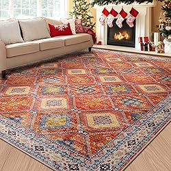 CAPALOCA 5x7 Area Rug Bohemian Rugs with Print