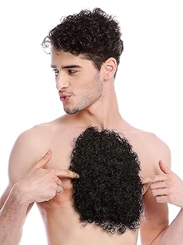 Wig Me Up Bb 013 Black Halloween Fancy Dress Chest Hair Toupet
