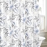 Tommy Bahama - Fabric Shower Curtain, Tropical Lightweight Style, Hook Holes Top (Casablanca Garden Grey, 72" x 72")
