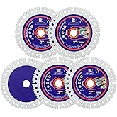 BRSCHNITT Indestructible Disc for Grinder 3inch 5pcs-3/8 Arbor Multifunctional Cutting Discs for Smooth Cutting, Chamfering, Grinding Materials