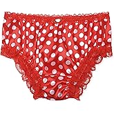 Satini Women's Satin Frilly Lace Sissy French Knickers Briefs Panties