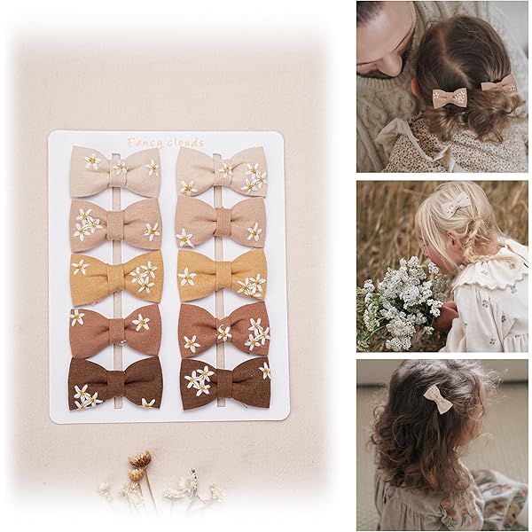 20 Pcs Hair Clips For Girls With Bows Holder Flower,2