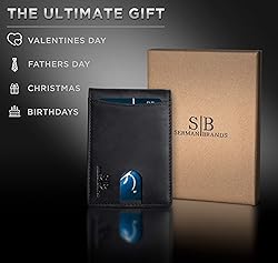 SERMAN BRANDS RFID Blocking Slim Bifold Genuine