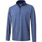 Quarter Zip Pullover Men Performance Dry Fit Stripe Mock Neck Midlayer Golf 1/4 Zip Pullover Mens Sweatshirt