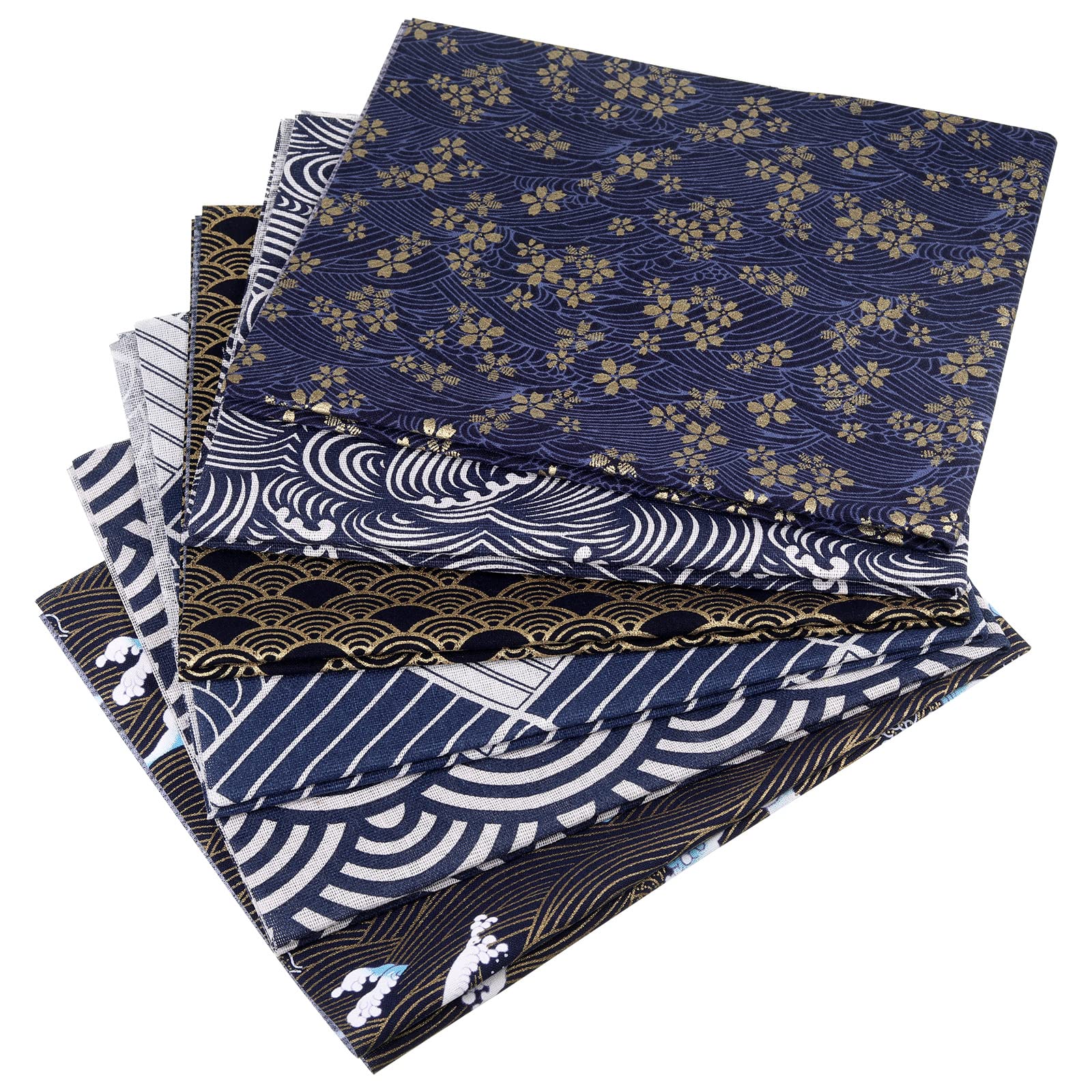 Guangcailun 6pcs Fat Quarters Cotton Fabric, Ethnic Pattern Fabric Squares, 50 x 40 cm Floral Patchwork Pre-Cut Quilting Cloth Printed Bundles for Sewing DIY Face Protectors Crafting (2)