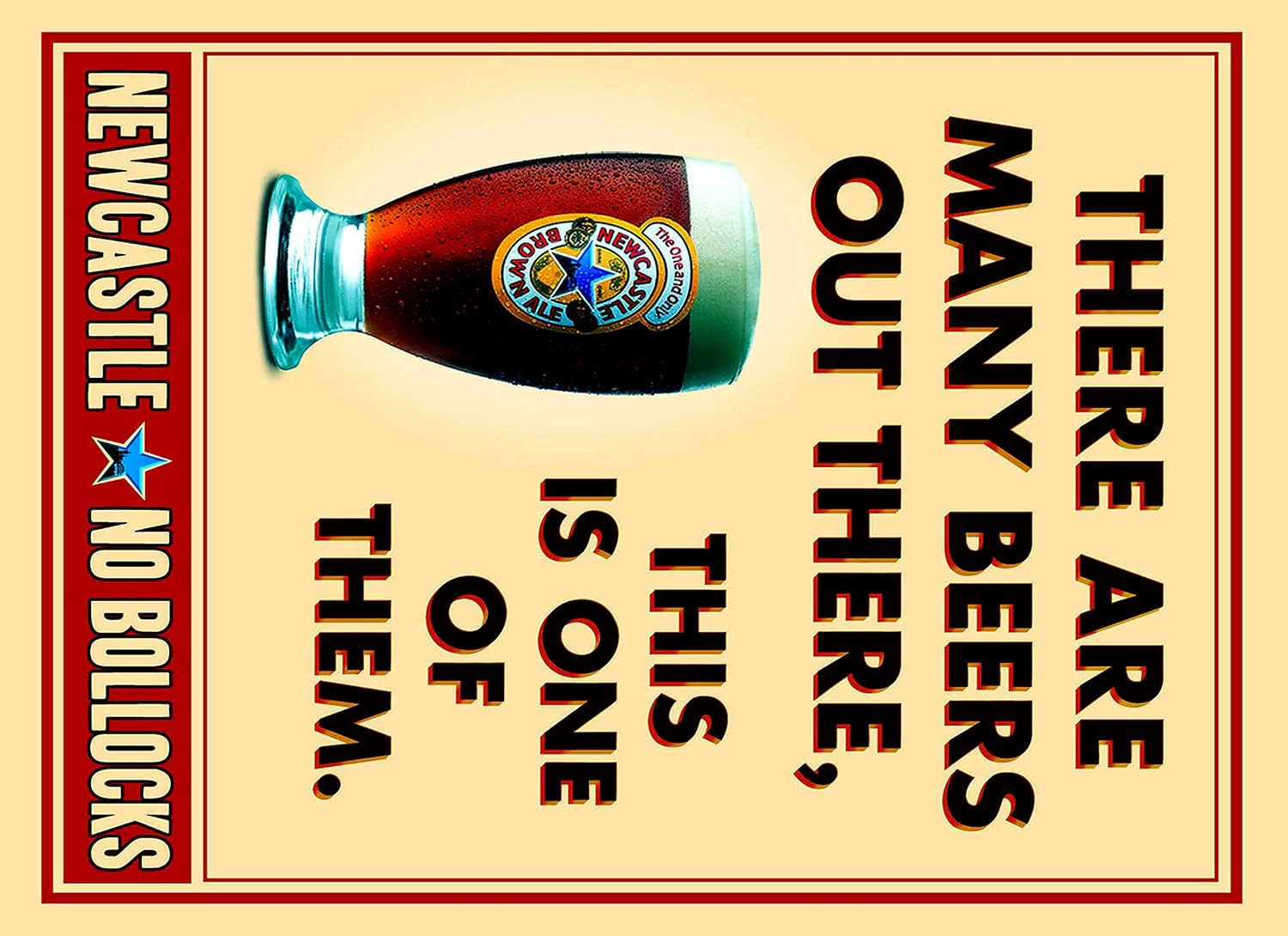 Newcastle Brown Ale Vintage Metal Sign Beer Retro Shabby Chic