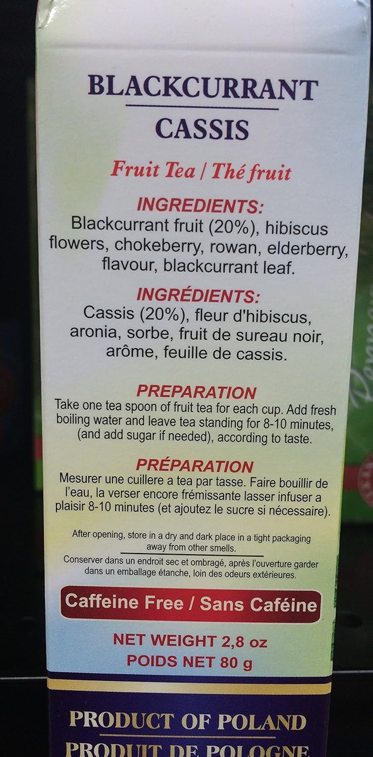 Black Currant Fruit Tea 80g 1 Pack