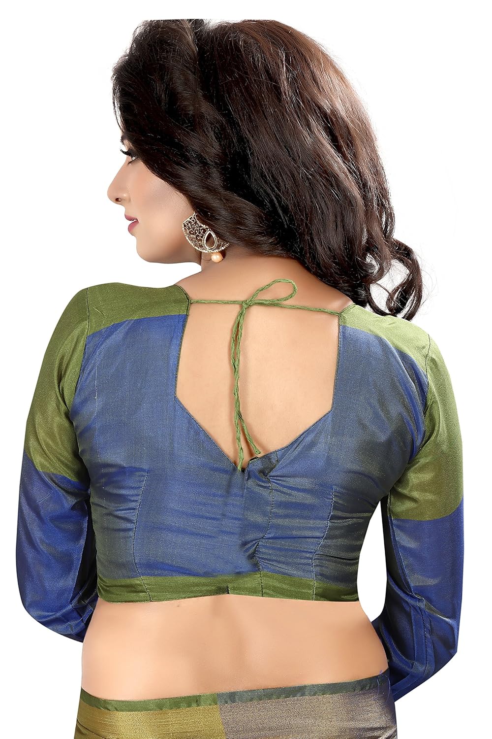 perfectblue cotton silk saree with blouse piece