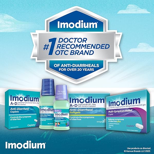 IMODIUM A-D FAST-ACTING ANTI-DIARRHEAL SOFTGELS, LOPERAMIDE HCL 2 MG, TRAVEL ESSENTIAL DIARRHEA RELIEF MEDICINE FOR ADULTS, 24 COUNT, ANTI DIARRHEA PILLS,EASY TO SWALLOW, FOR AGES 12+