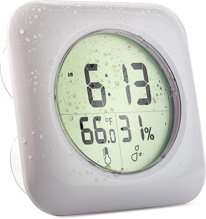 Cirbic Shower Clock Large with Suction Cups Water