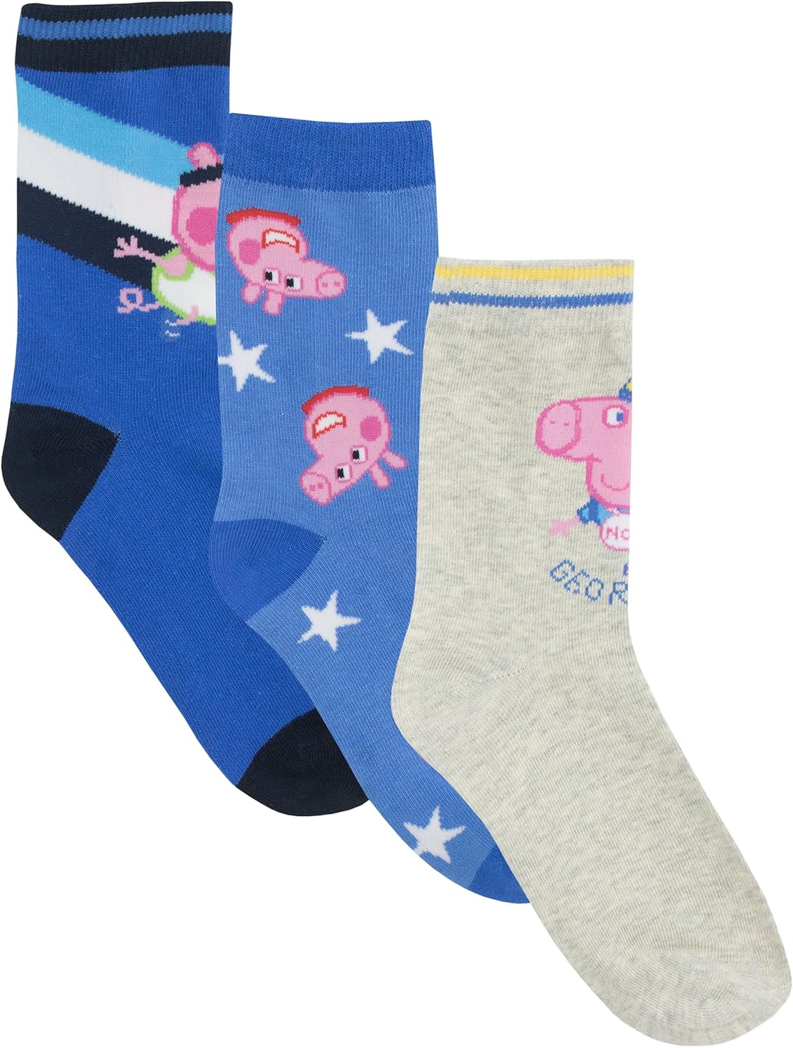 Peppa Pig Boys' Pig Socks Pack of 3 Size 13/2 Clothing