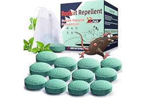 Rodent Mouse Repellent for Car Engines - Peppermint Essential Oil to Repel Mice and Rats, Bug Insect Spider Repellent Pouches