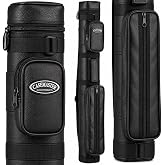 Casemaster Q-Vault Classic 2x2 Hard Billiard/Pool Cue Case | Pool Stick Case For 2 Butts And 2 Shafts, Hard Resin Shell, Soft Cloth Lining, 2 Storage Pockets, Strap And Handle
