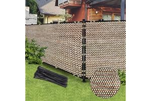 BADAO Brown 5FT X 50FT Outdoor Privacy Screen Fence & Mesh Shade Net Cover, Ideal for Garden and Backyard - Enhances Privacy for Fencing & Chain Link, Perfect for Patio Privacy Wall, Slats，Freestanding