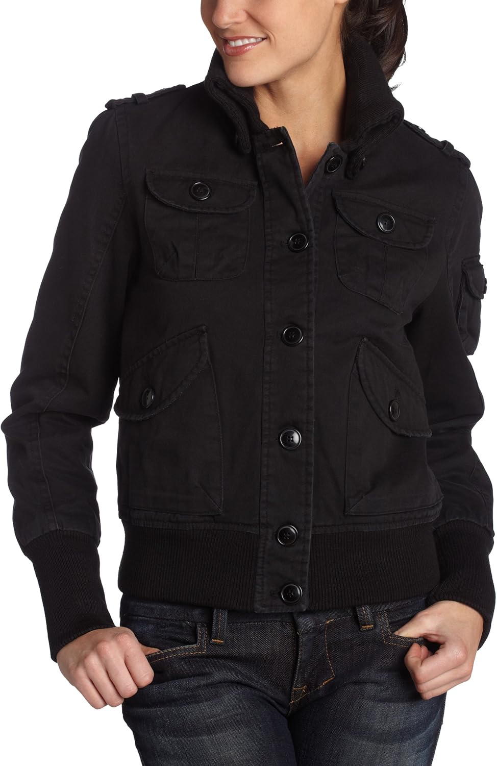 Levi's Women's Twill Bomber, Black at Amazon Women's Coats Shop