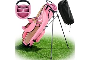 AK SYSTEM Ultra-Lite Golf Stand Bag - 3 Lbs, 4 Way Divider Portable Golf Club Carry Bag, Water-Repellent Golf Travel Case with Rain Hood, Golf Gifts for Men and Women